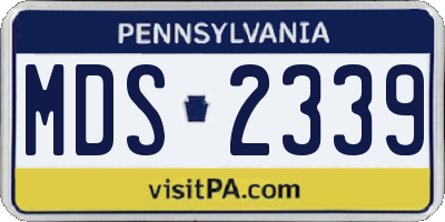 PA license plate MDS2339