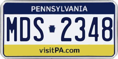 PA license plate MDS2348
