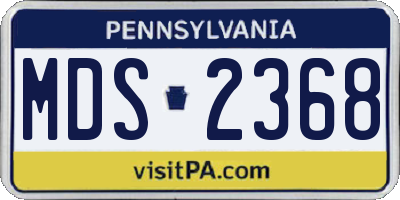 PA license plate MDS2368