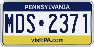 PA license plate MDS2371