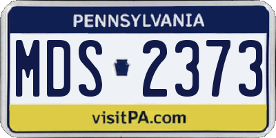 PA license plate MDS2373