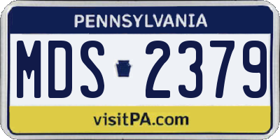 PA license plate MDS2379