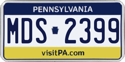 PA license plate MDS2399