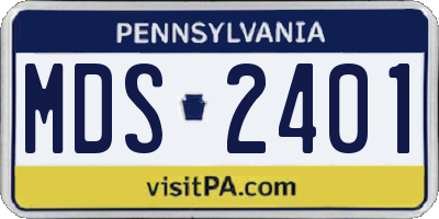 PA license plate MDS2401