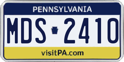PA license plate MDS2410