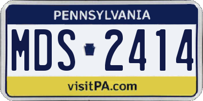 PA license plate MDS2414
