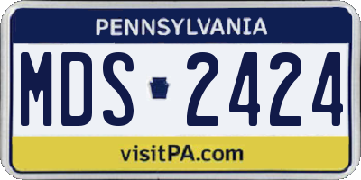 PA license plate MDS2424