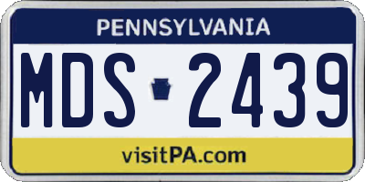 PA license plate MDS2439