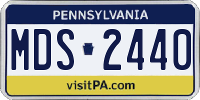 PA license plate MDS2440