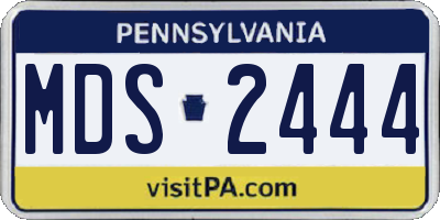 PA license plate MDS2444