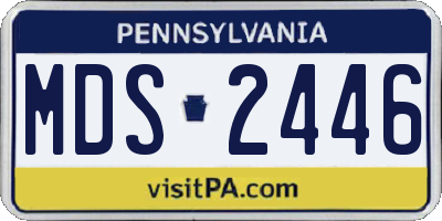 PA license plate MDS2446