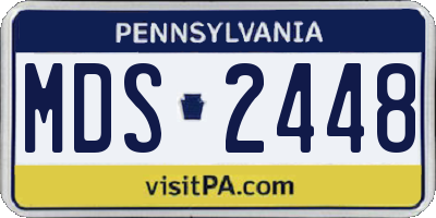 PA license plate MDS2448