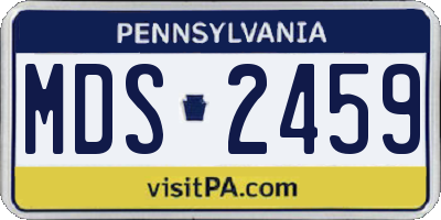 PA license plate MDS2459