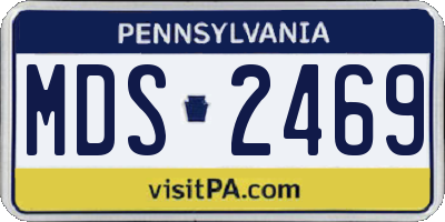 PA license plate MDS2469