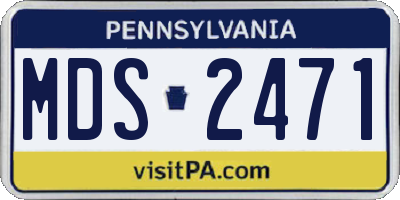 PA license plate MDS2471