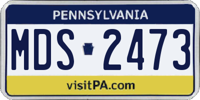 PA license plate MDS2473