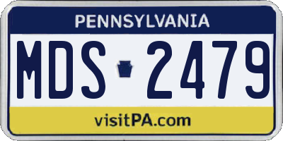 PA license plate MDS2479