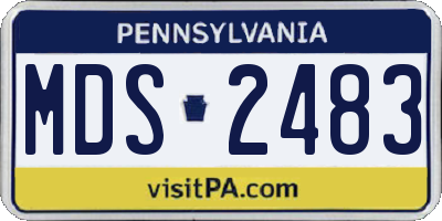 PA license plate MDS2483