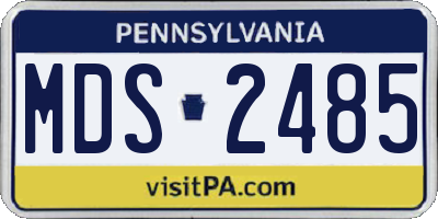 PA license plate MDS2485
