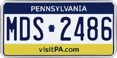 PA license plate MDS2486