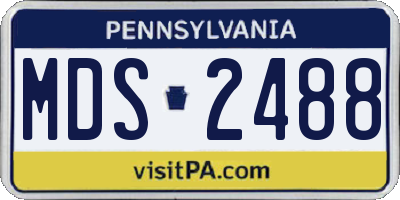 PA license plate MDS2488