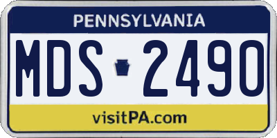 PA license plate MDS2490