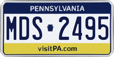PA license plate MDS2495