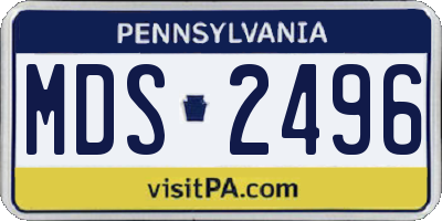PA license plate MDS2496