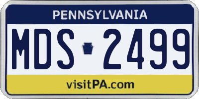 PA license plate MDS2499