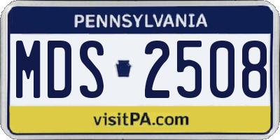 PA license plate MDS2508