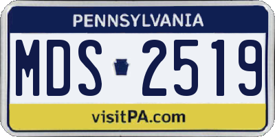 PA license plate MDS2519