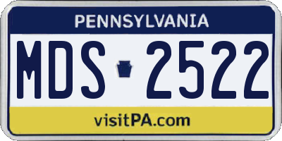 PA license plate MDS2522