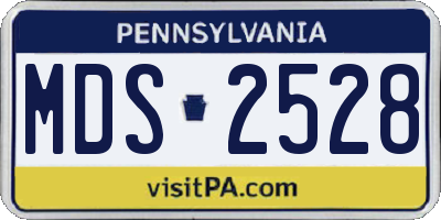 PA license plate MDS2528