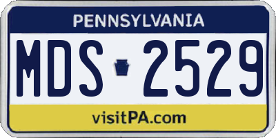 PA license plate MDS2529