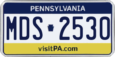 PA license plate MDS2530