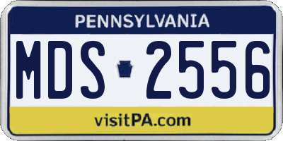 PA license plate MDS2556