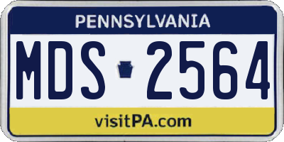 PA license plate MDS2564