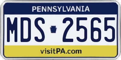 PA license plate MDS2565