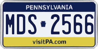 PA license plate MDS2566