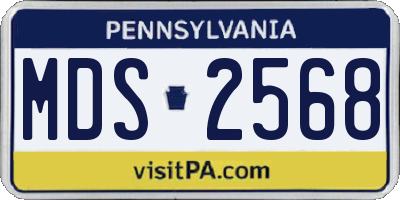 PA license plate MDS2568