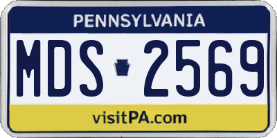 PA license plate MDS2569