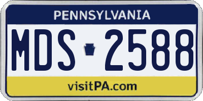 PA license plate MDS2588