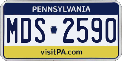 PA license plate MDS2590