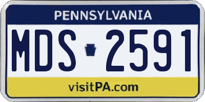 PA license plate MDS2591