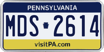 PA license plate MDS2614