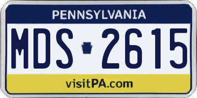 PA license plate MDS2615