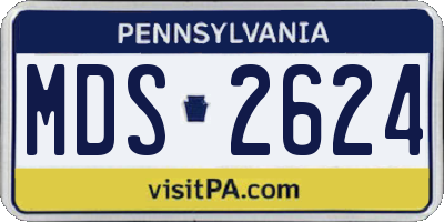 PA license plate MDS2624
