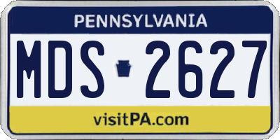 PA license plate MDS2627
