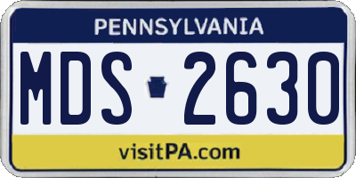PA license plate MDS2630