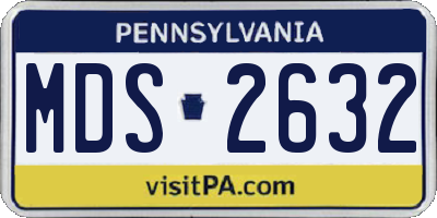 PA license plate MDS2632